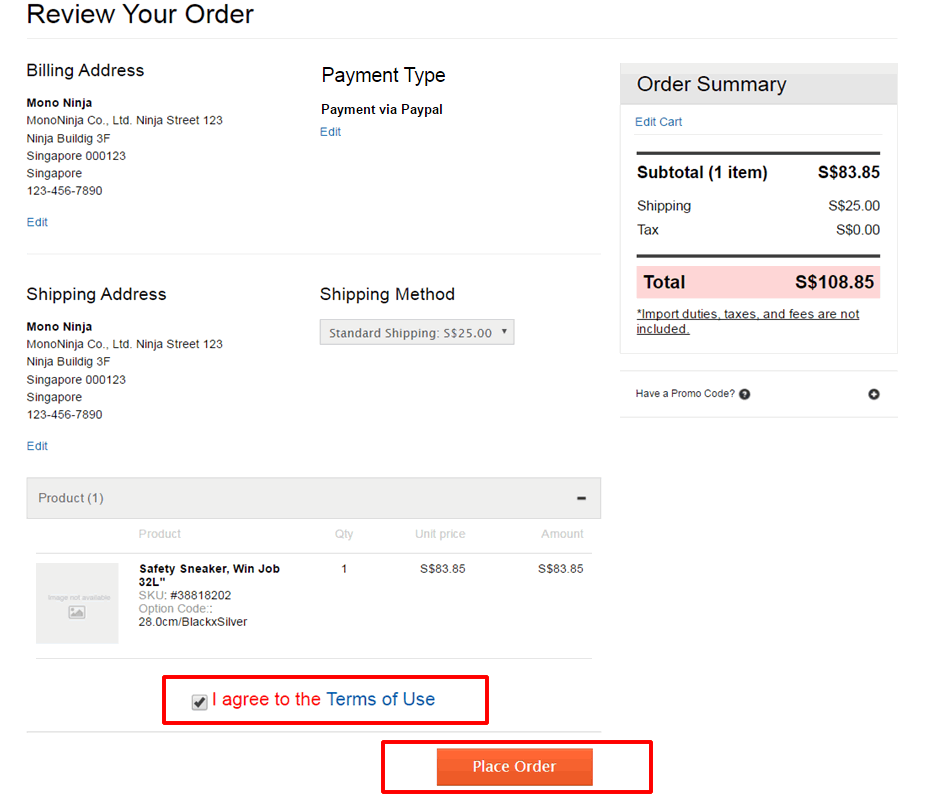 PayPalでのお支払いまたはクレジットカード